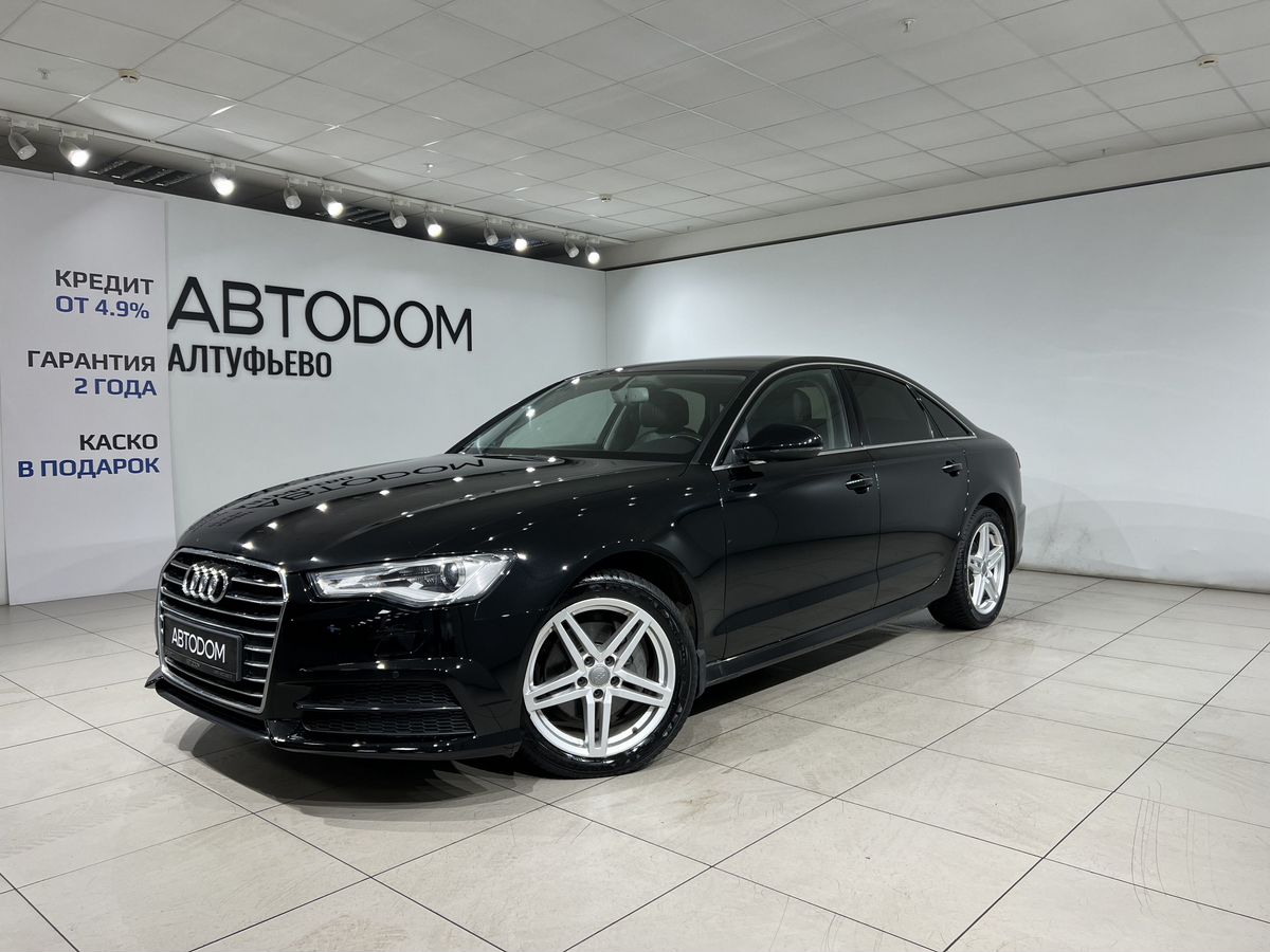 Audi A6 IV (C7) [рестайлинг] 1.8 AMT (190 л.с.) Business Чёрный 2016 с пробегом 95 700 км