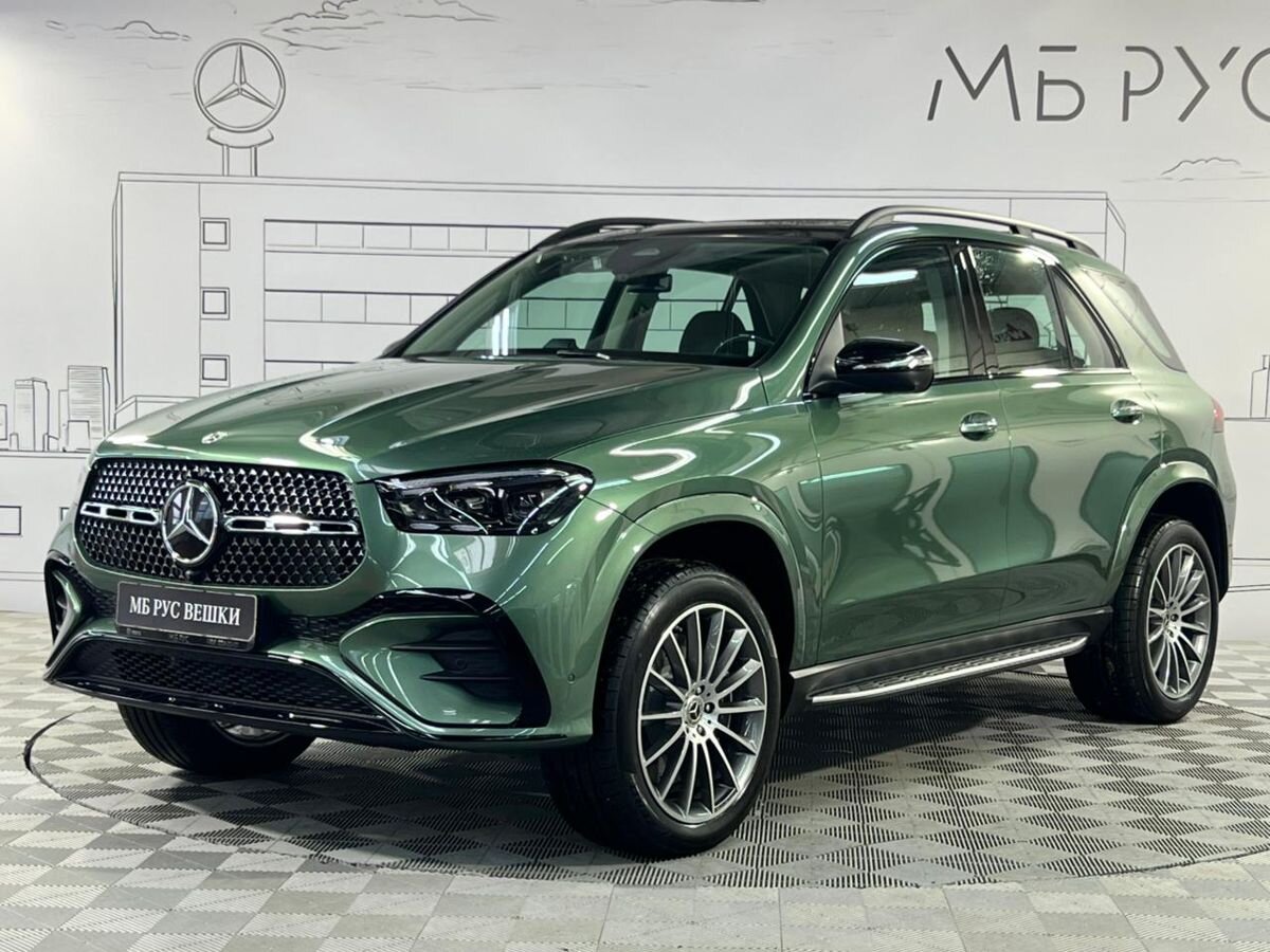 Автомобиль Mercedes-Benz GLE II (V167) [рестайлинг] 450 3.0 AT 4Matic (381 л.с.) Base Зелёный 2025 с пробегом 31 км