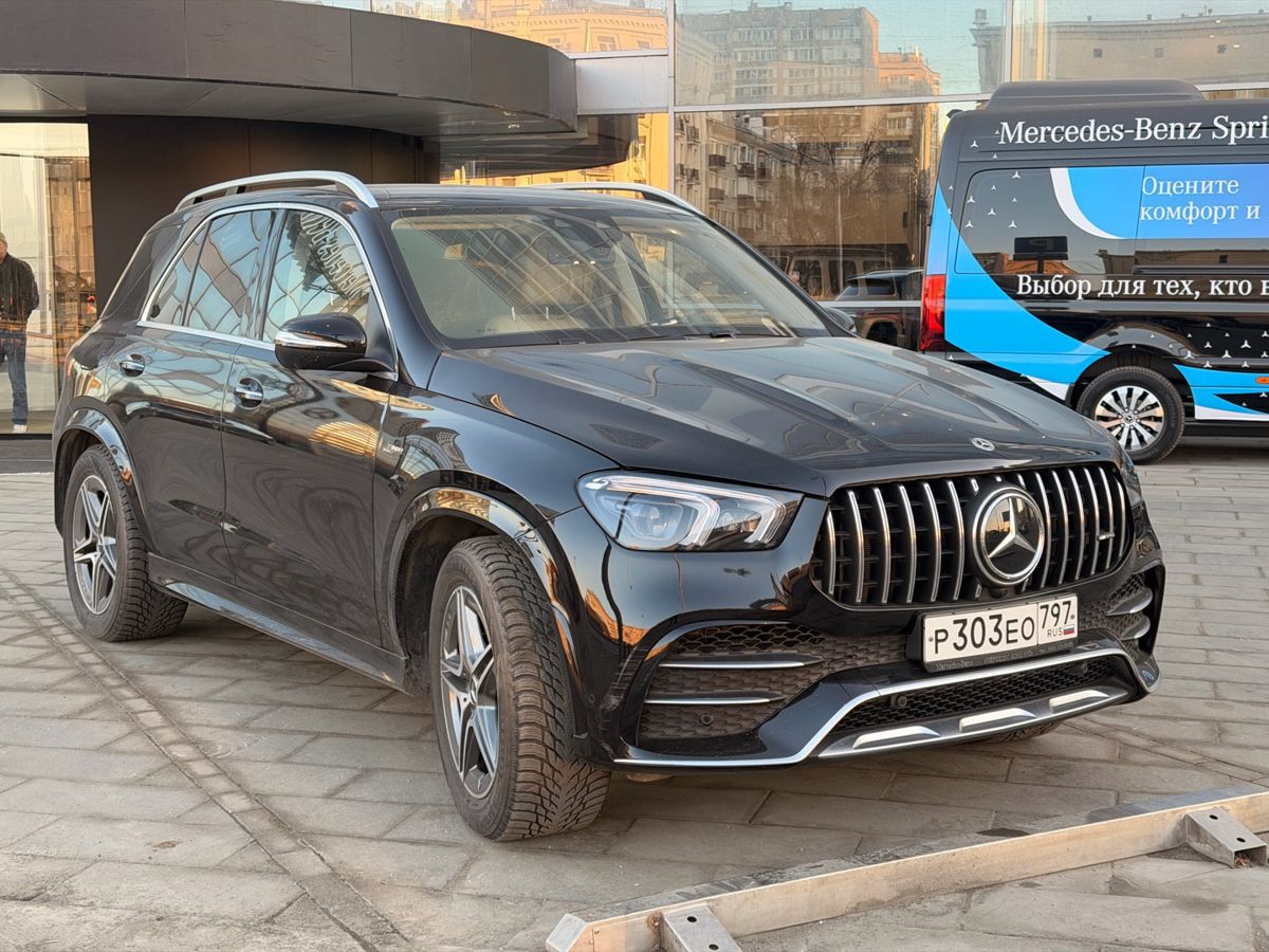 Автомобиль Mercedes-Benz GLE AMG II поколение (V167) 53 AMG 3.0 AT 4Matic (435 л.с.) Base Чёрный 2021 с пробегом 17 200 км