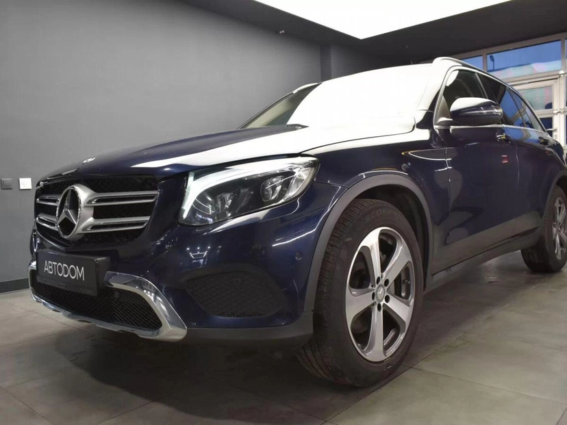Автомобиль Mercedes-Benz GLC I поколение (X253) 250 2.0 AT 4Matic (211 л.с.) Base Синий 2015 с пробегом 73 229 км