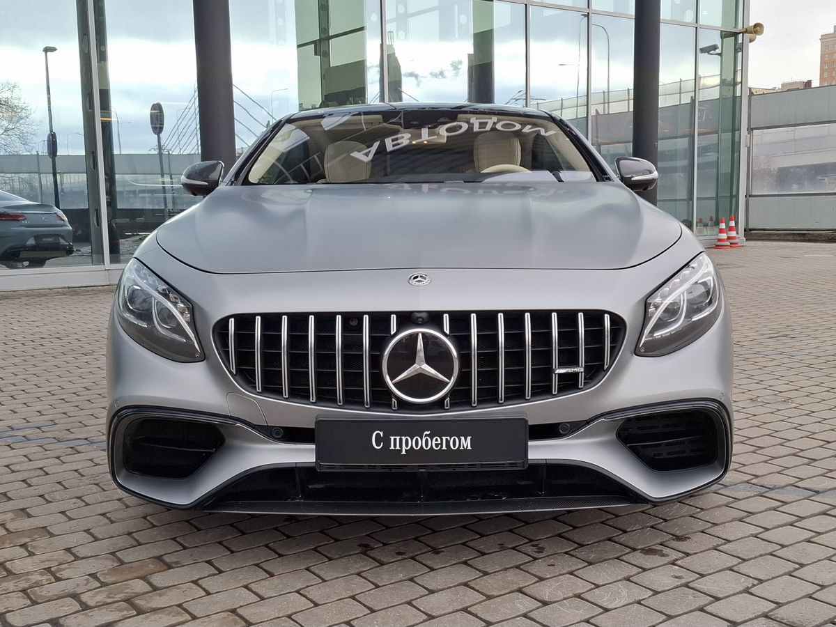 Автомобиль Mercedes-Benz S-Класс AMG III (W222/C217) [рестайлинг] S 63 AMG 4.0 AT 4Matic (612 л.с.) Base Серый 2018 с пробегом 24 433 км