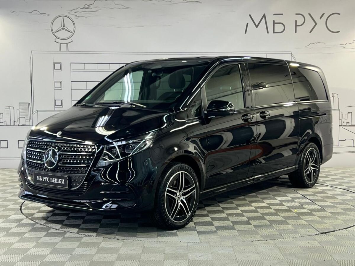 Автомобиль Mercedes-Benz V-Класс II (W447) [2-й рестайлинг] 2.0d AT 4Matic Long (237 л.с.) Style AMG Line Чёрный 2025 с пробегом 1 017 км