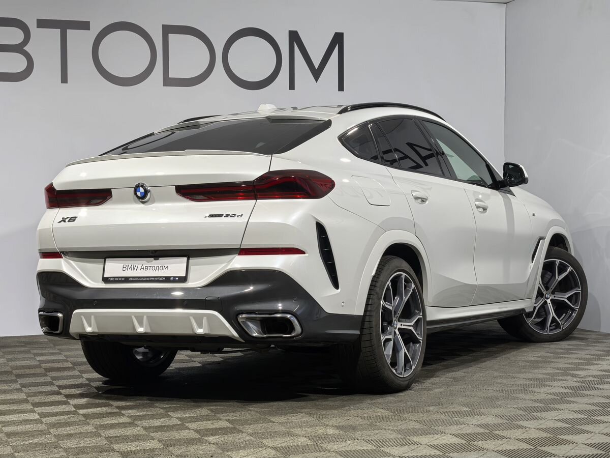 Автомобиль BMW X6 III (G06) [рестайлинг] 3.0d AT 4WD (286 л.с.) M Sport Белый 2023 с пробегом 13 077 км