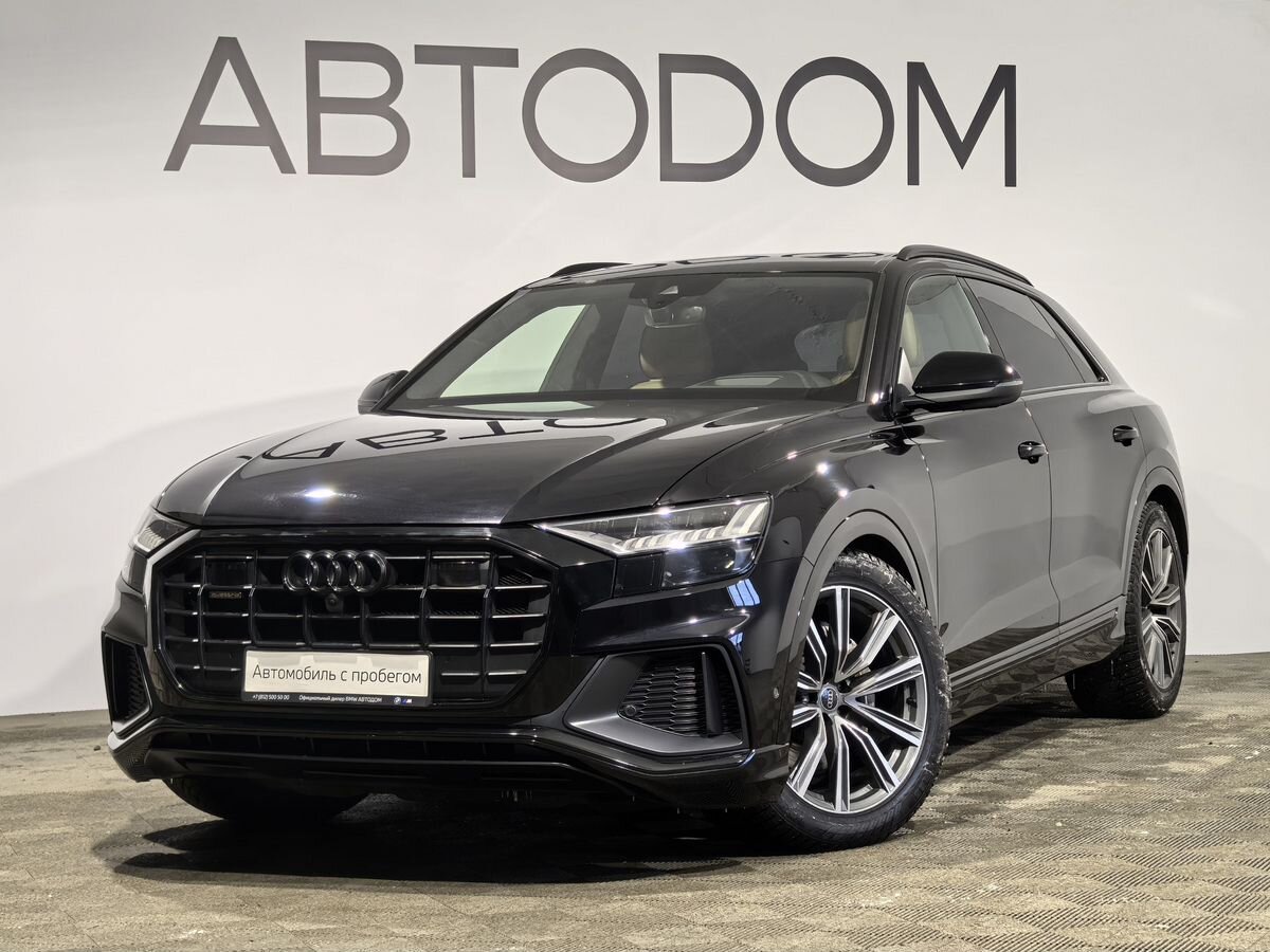 Автомобиль Audi Q8 I поколение (4M) 3.0d AT 4WD (249 л.с.) Design Чёрный 2021 с пробегом 56 656 км