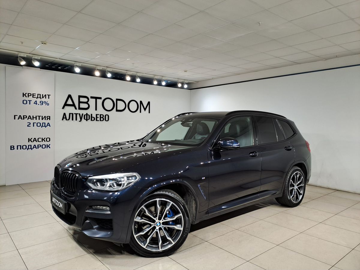 Автомобиль BMW X3 III поколение (G01) 3.0d AT 4WD (249 л.с.) M Sport Edition 21 Чёрный 2021 с пробегом 73 317 км