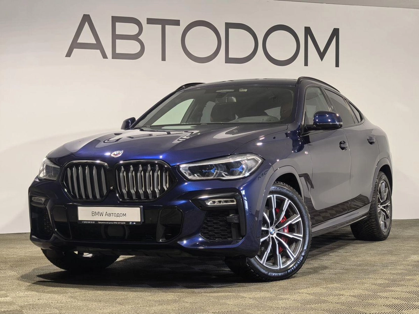 Автомобиль BMW X6 III поколение (G06) 3.0d AT 4WD (286 л.с.) Base Синий 2020 с пробегом 108 000 км