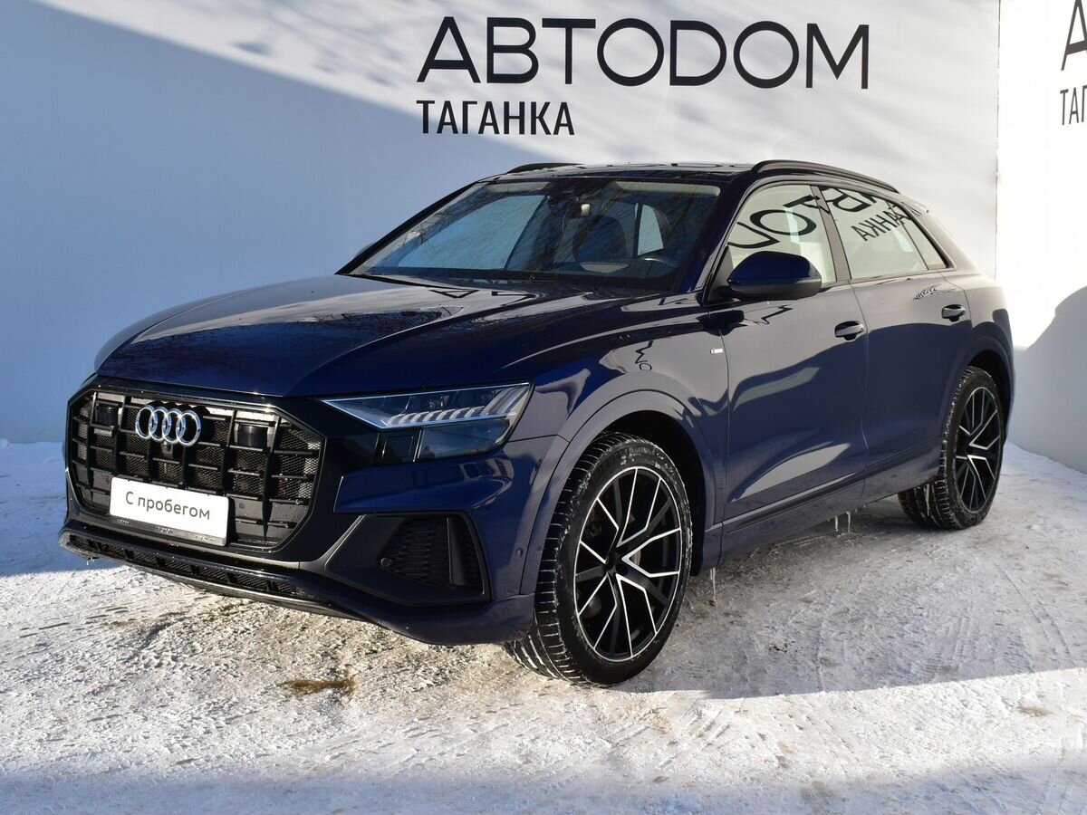 Автомобиль Audi Q8 I поколение (4M) 3.0d AT 4WD (249 л.с.) Design Синий 2020 с пробегом 120 731 км
