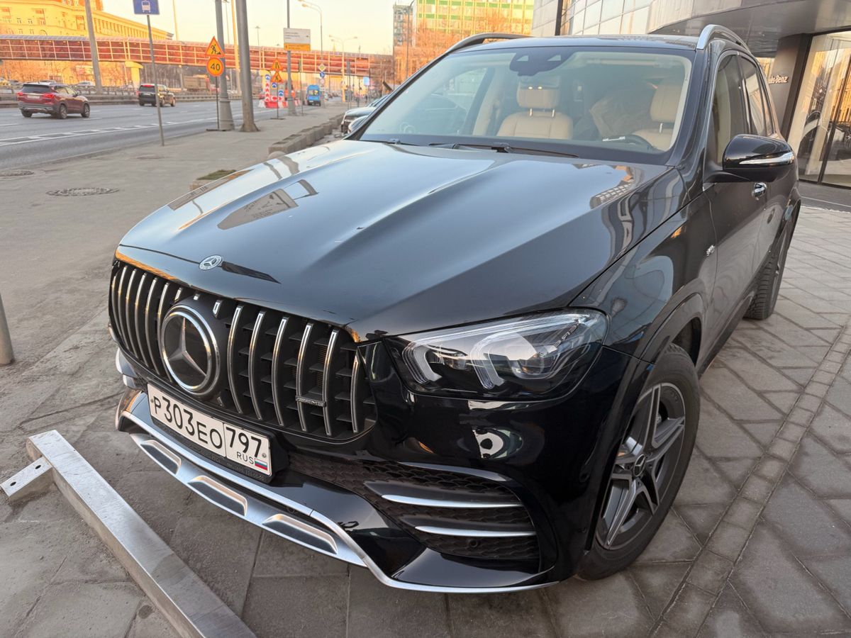 Автомобиль Mercedes-Benz GLE AMG II поколение (V167) 53 AMG 3.0 AT 4Matic (435 л.с.) Base Чёрный 2021 с пробегом 17 200 км
