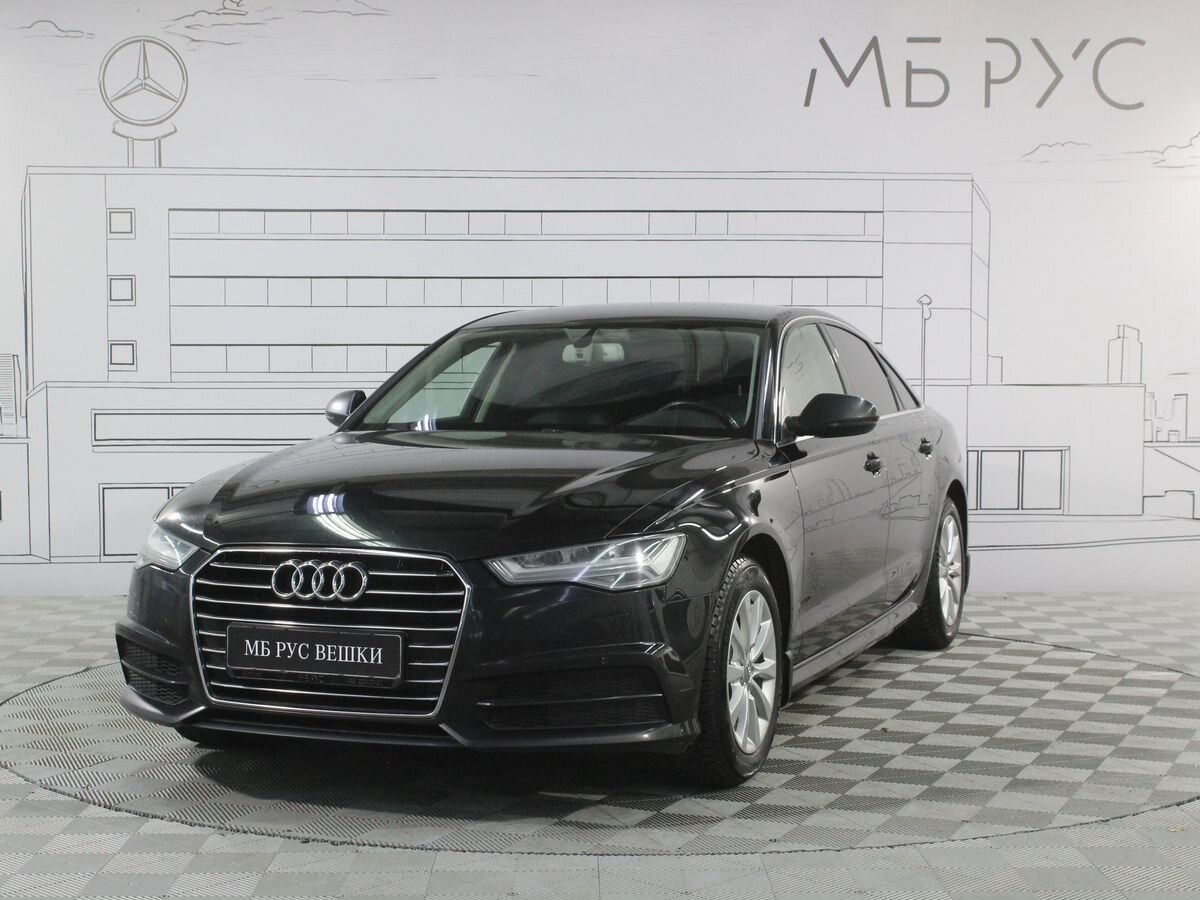 Автомобиль Audi A6 IV (C7) [рестайлинг] 1.8 AMT (190 л.с.) Business Чёрный 2018 с пробегом 179 475 км