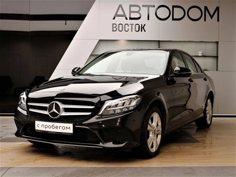 Автомобиль Mercedes-Benz C-Класс IV (W205/S205/C205) [рестайлинг] 200 1.5 AT 4Matic (184 л.с.) Premium Чёрный 2019 с пробегом 94 158 км