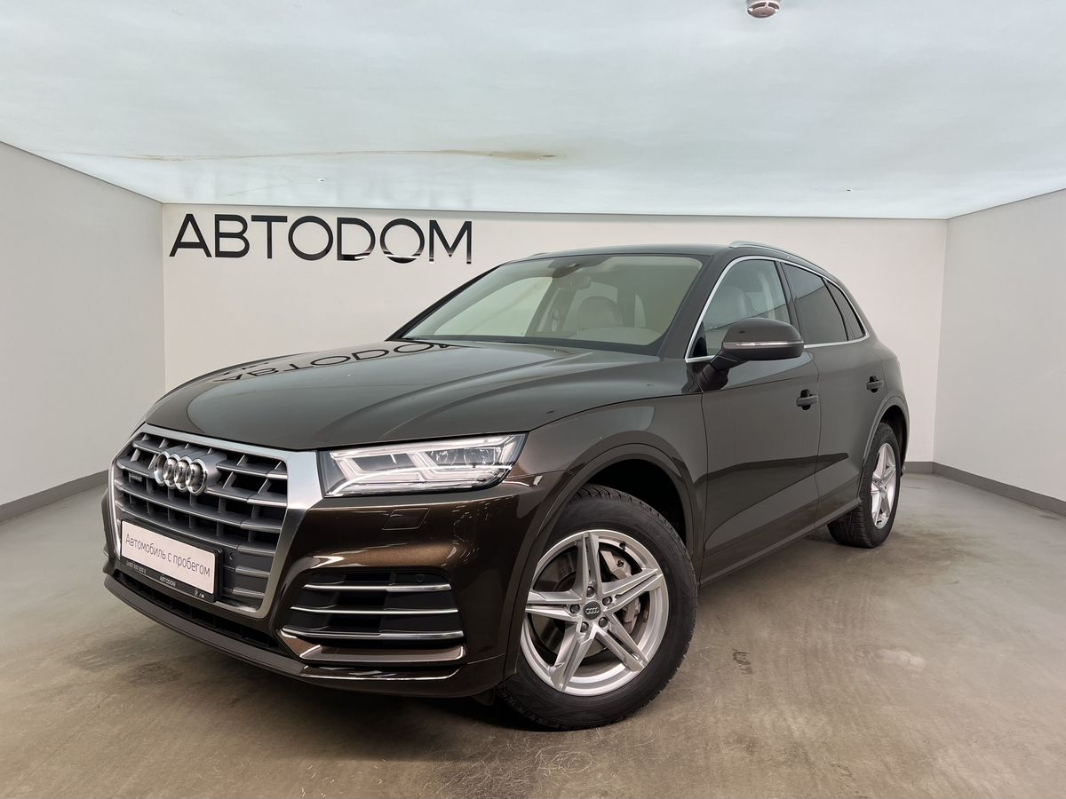 Автомобиль Audi Q5 II поколение (FY) 2.0 AMT 4WD (249 л.с.) Sport Коричневый 2018 с пробегом 48 000 км