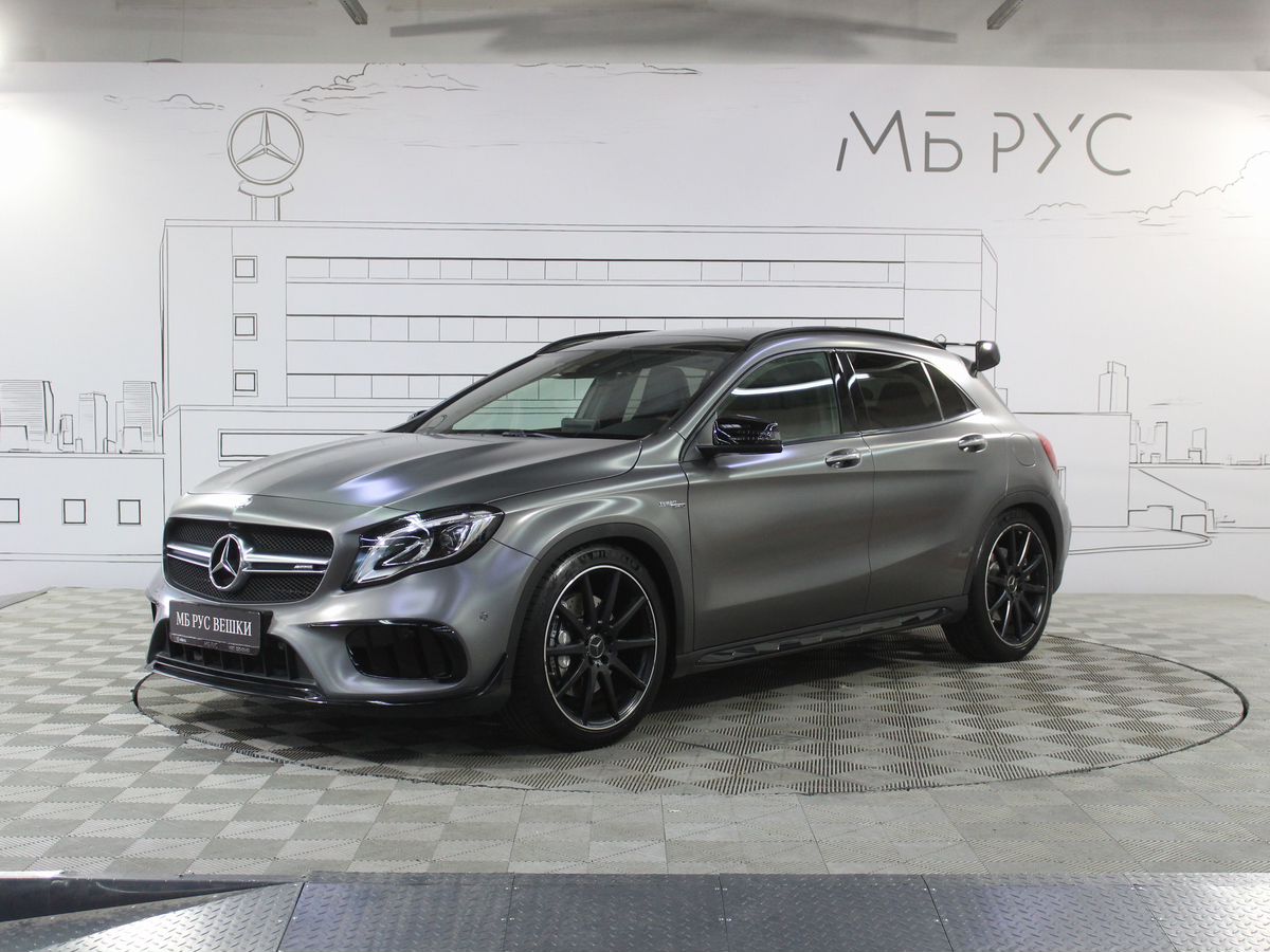 Mercedes-Benz GLA AMG I (X156) [рестайлинг] 45 AMG 2.0 AMT 4Matic (381 л.с.) Особая серия Серый 2017 с пробегом 74 000 км