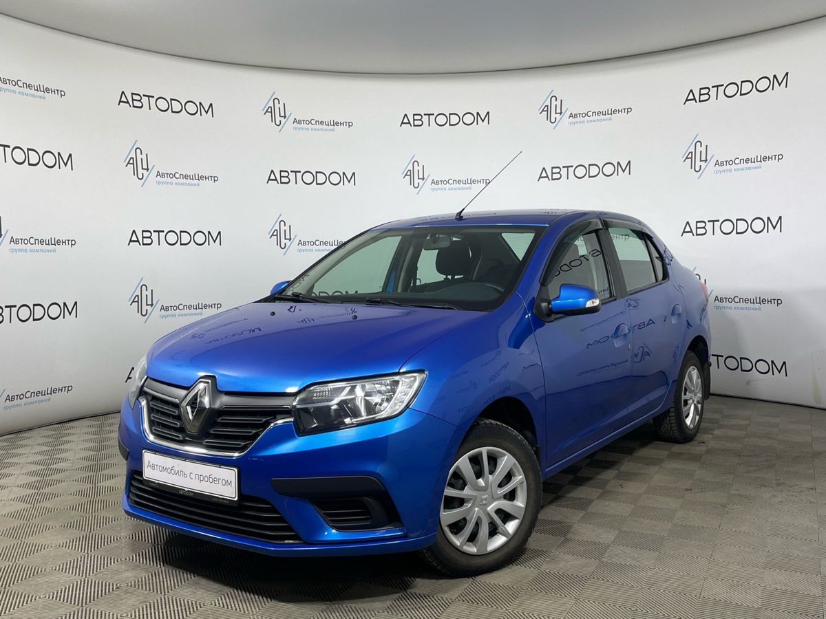Автомобиль Renault Logan II [рестайлинг] 1.6 MT (82 л.с.) Drive Синий 2021 с пробегом 40 998 км