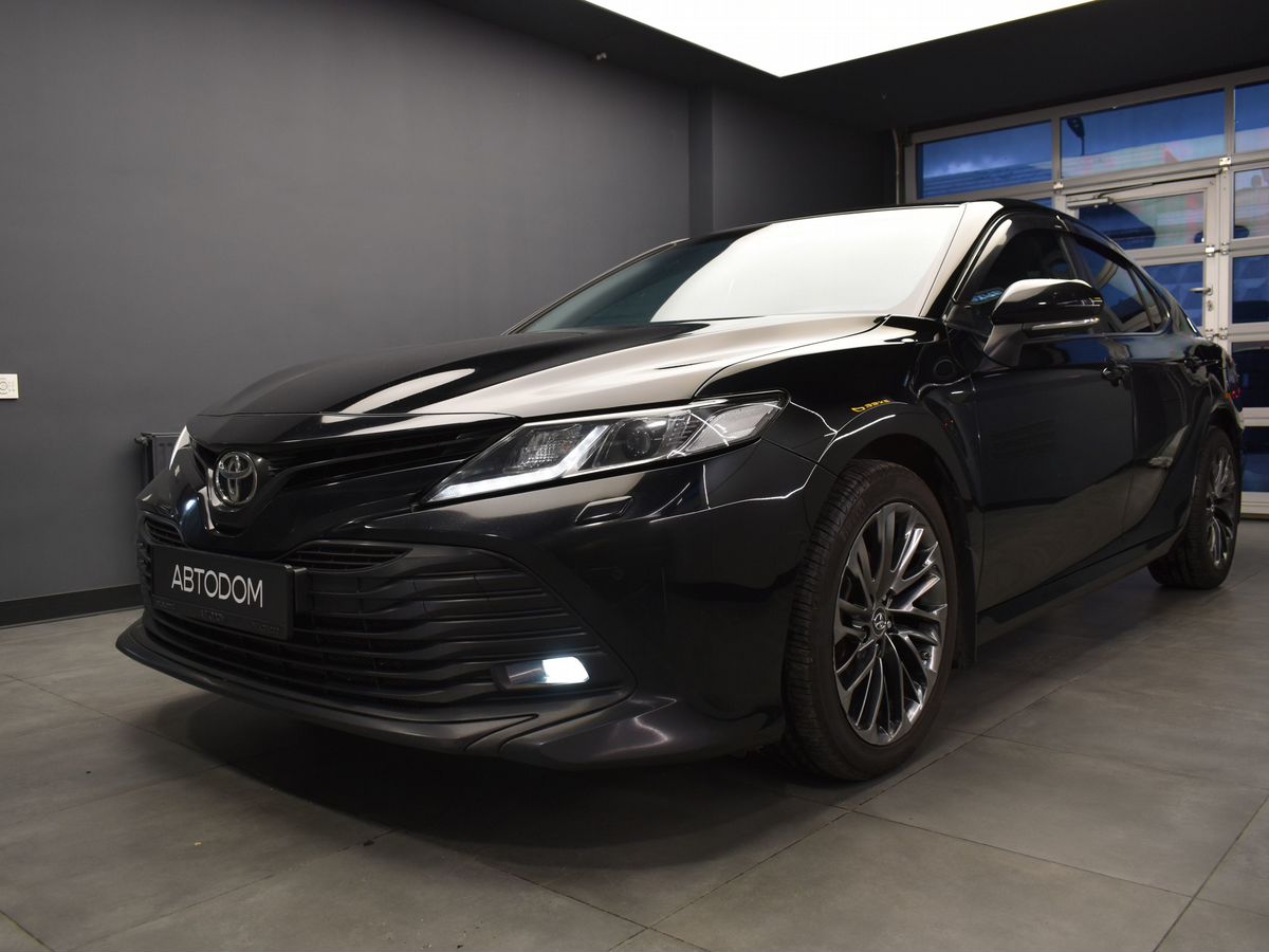Toyota Camry VIII поколение (XV70) 2.5 AT (181 л.с.) Престиж Safety Чёрный 2019 с пробегом 200 846 км