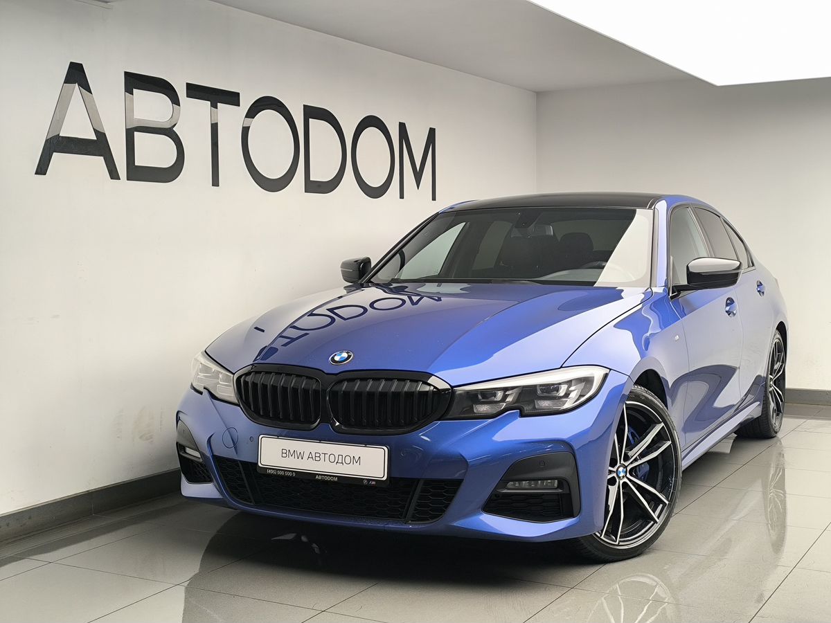 BMW 3 серии VII поколение (G20/G21/G28) 320 2.0d AT 4WD (190 л.с.) M Sport Pure Синий 2019 с пробегом 137 734 км