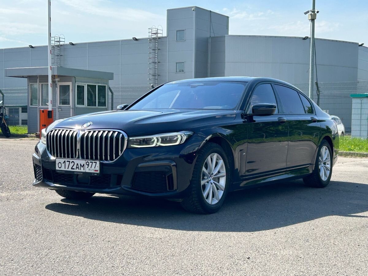 BMW 7 серии VI (G11/G12) [рестайлинг] 740L 3.0d AT 4WD (320 л.с.) M Sport Edition 21 Синий 2021 с пробегом 110 000 км