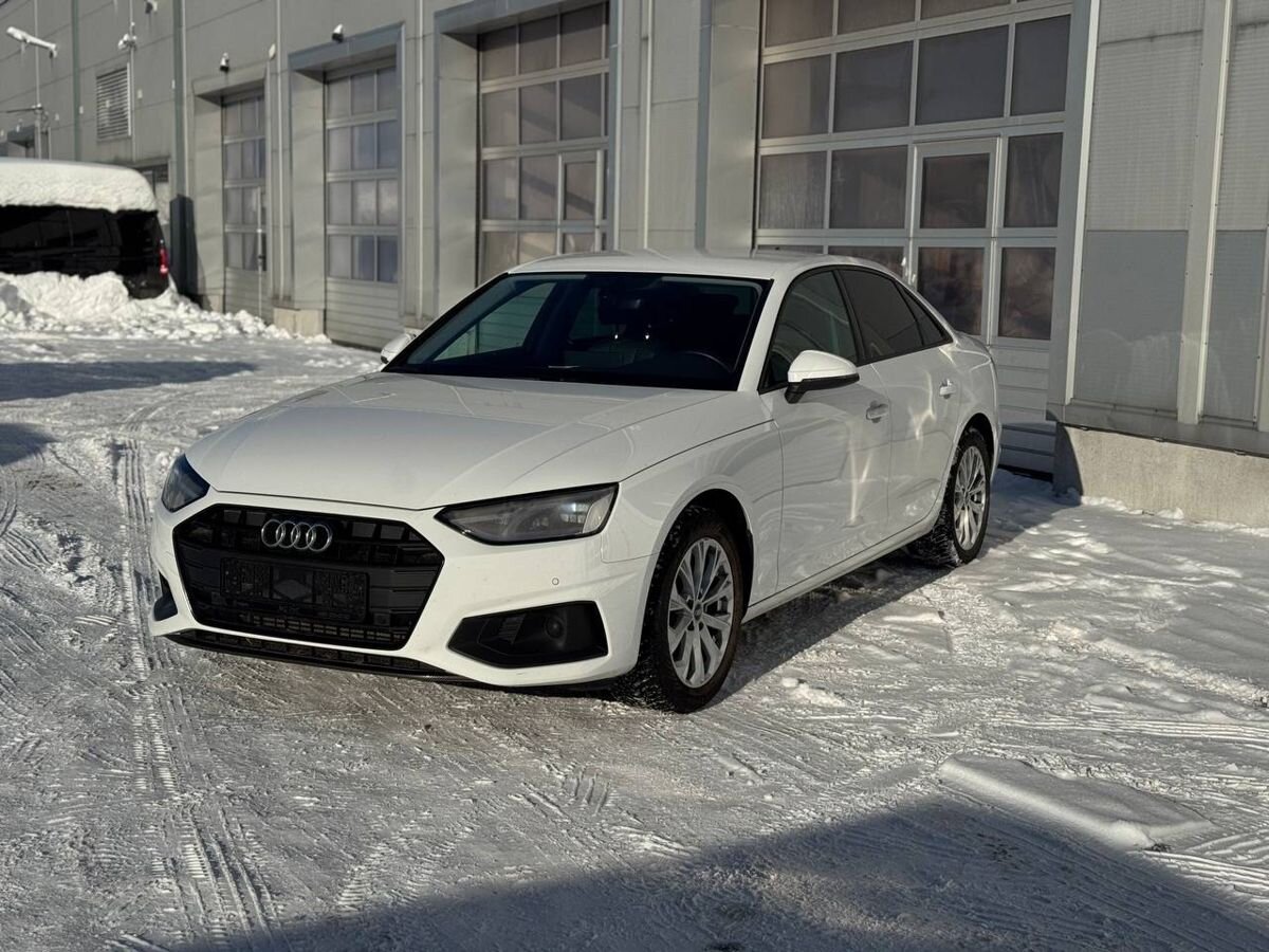 Автомобиль Audi A4 V (B9) [рестайлинг] 2.0 AMT (150 л.с.) Base Белый 2021 с пробегом 52 000 км