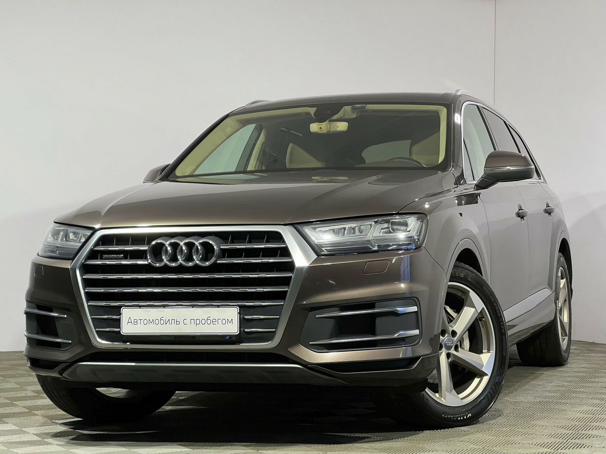 Автомобиль Audi Q7 II поколение (4M) 3.0d AT 4WD (249 л.с.) Business Коричневый 2015 с пробегом 96789 км