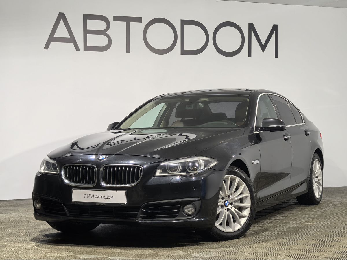 Автомобиль BMW 5 серии VI (F07/F10/F11) [рестайлинг] 530 3.0d AT 4WD (258 л.с.) Luxury Локальная сборка Чёрный 2015 с пробегом 164 136 км