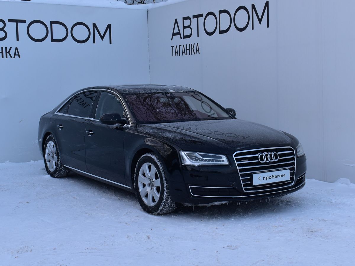 Автомобиль Audi A8 III (D4) [рестайлинг] 3.0 AT 4WD (310 л.с.) Base Чёрный 2015 с пробегом 75 300 км