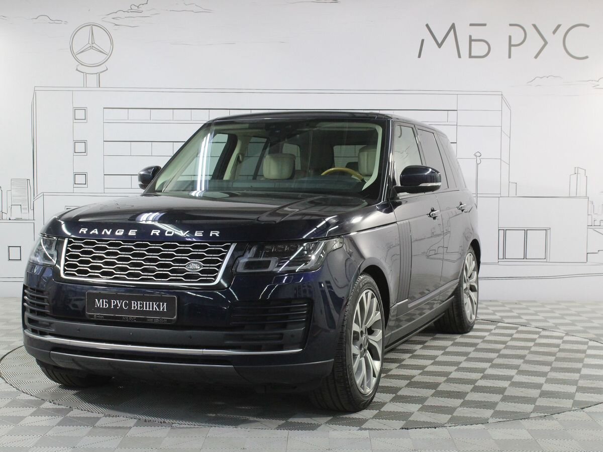 Автомобиль Land Rover Range Rover IV [рестайлинг] 3.0d AT 4WD (249 л.с.) Vogue SE Синий 2019 с пробегом 55 000 км
