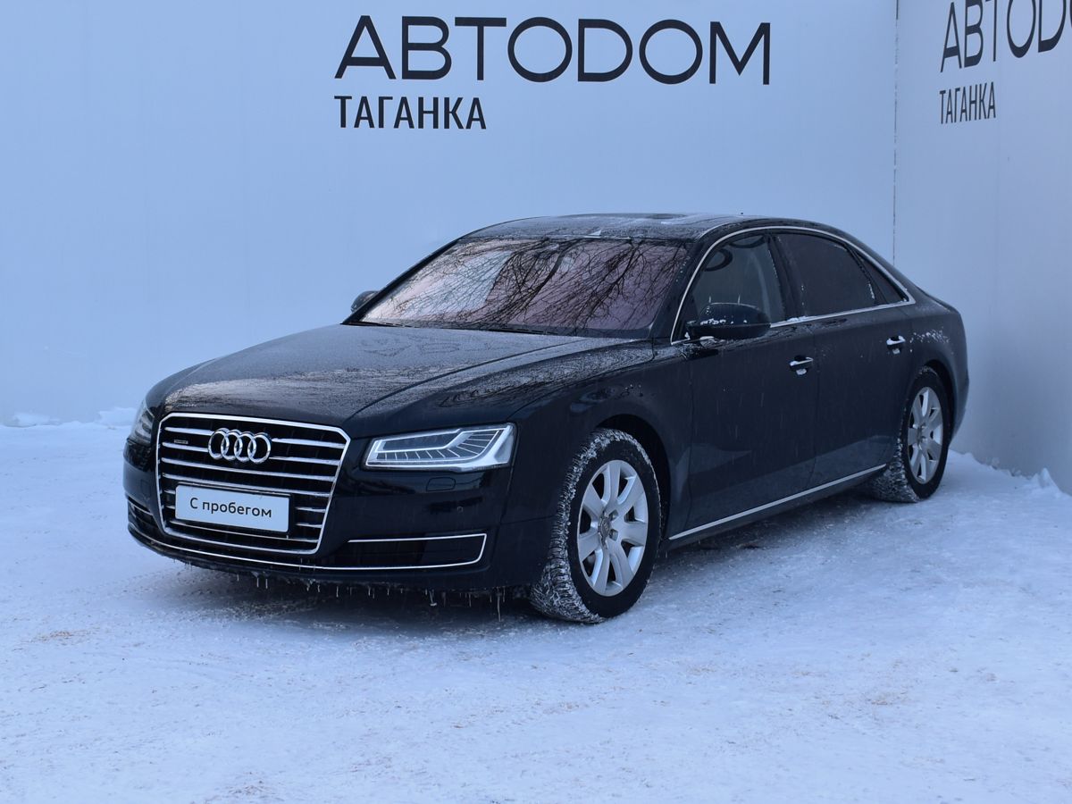 Автомобиль Audi A8 III (D4) [рестайлинг] 3.0 AT 4WD (310 л.с.) Base Чёрный 2015 с пробегом 75 300 км