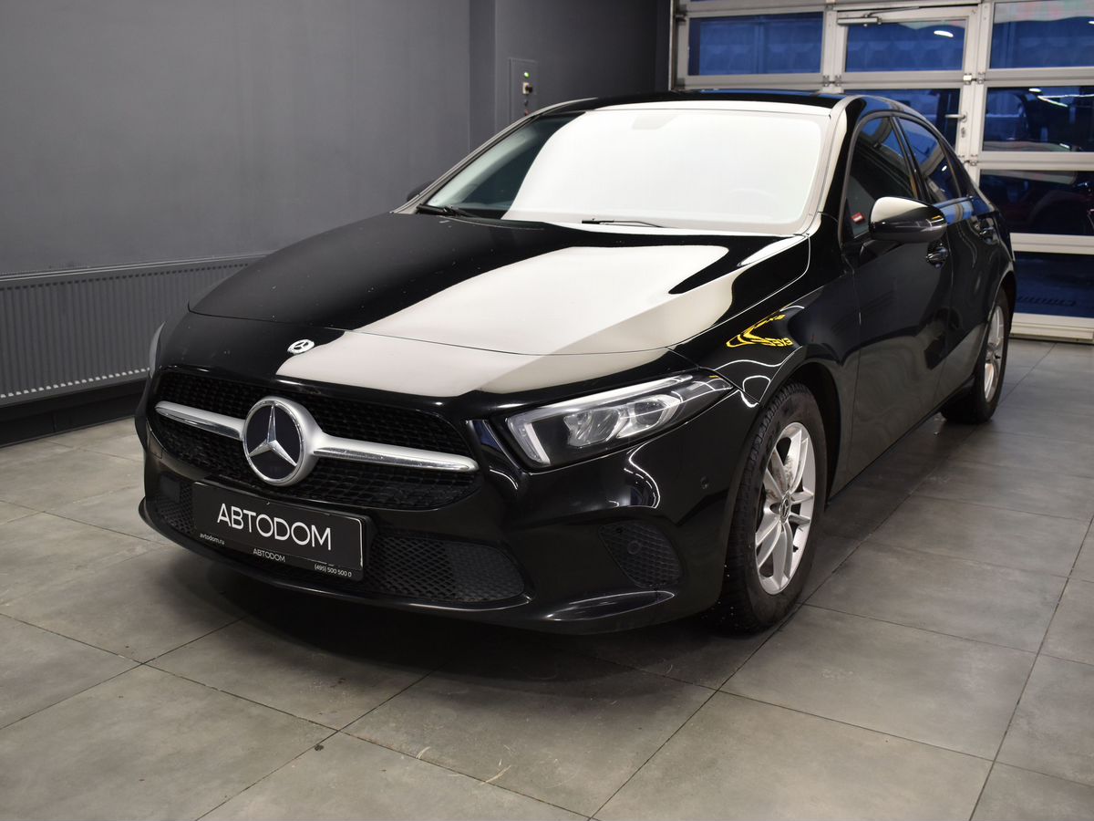 Автомобиль Mercedes-Benz A-Класс IV поколение (W177) 200 1.3 AMT (150 л.с.) Style Чёрный 2020 с пробегом 111 408 км