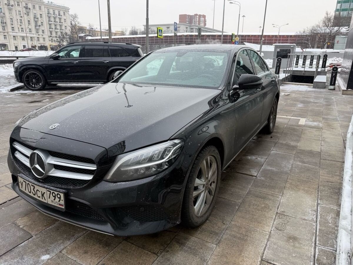 Автомобиль Mercedes-Benz C-Класс IV (W205/S205/C205) [рестайлинг] 180 1.5 AT (150 л.с.) Avantgarde Edition Чёрный 2019 с пробегом 36 152 км