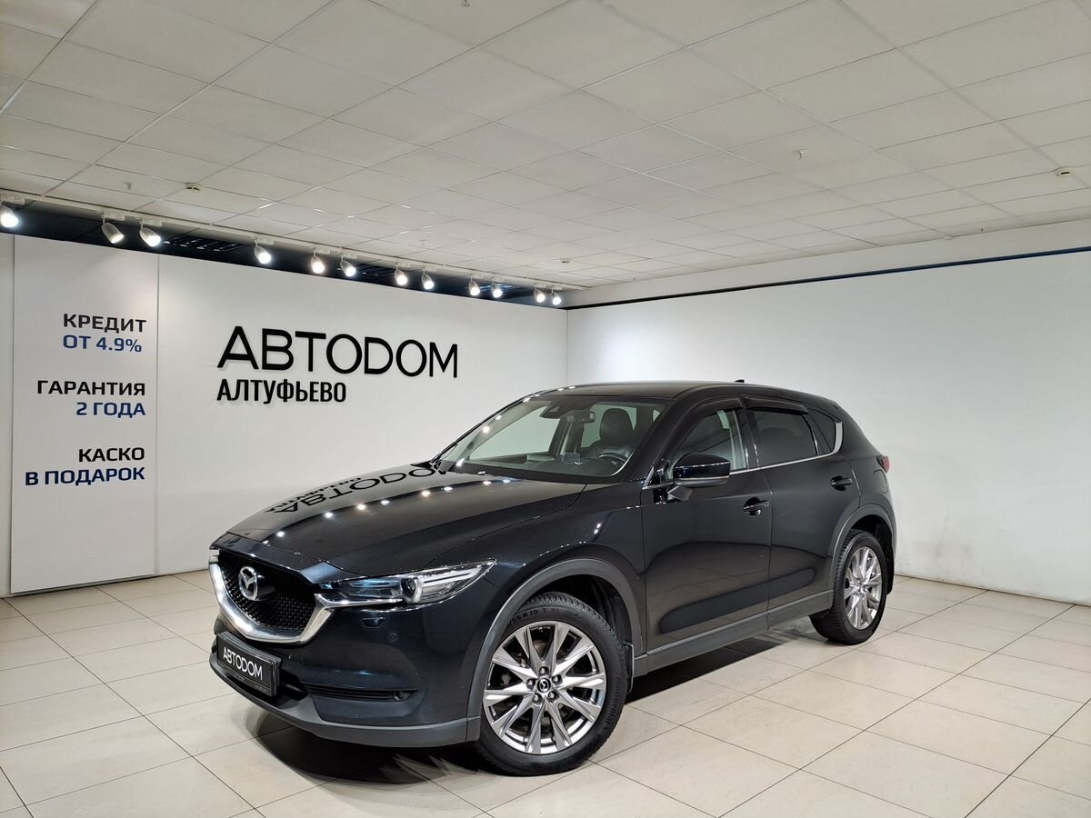 Автомобиль Mazda CX-5 II поколение 2.0 AT 4WD (150 л.с.) Supreme (2017-2020) Чёрный 2019 с пробегом 220 226 км