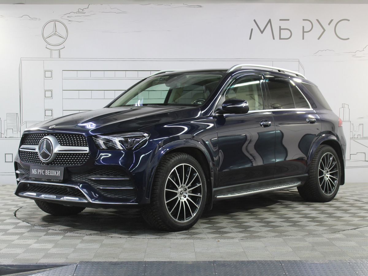 Mercedes-Benz GLE II поколение (V167) 450 3.0 AT 4Matic (367 л.с.) Sport Plus Синий 2021 с пробегом 74 250 км