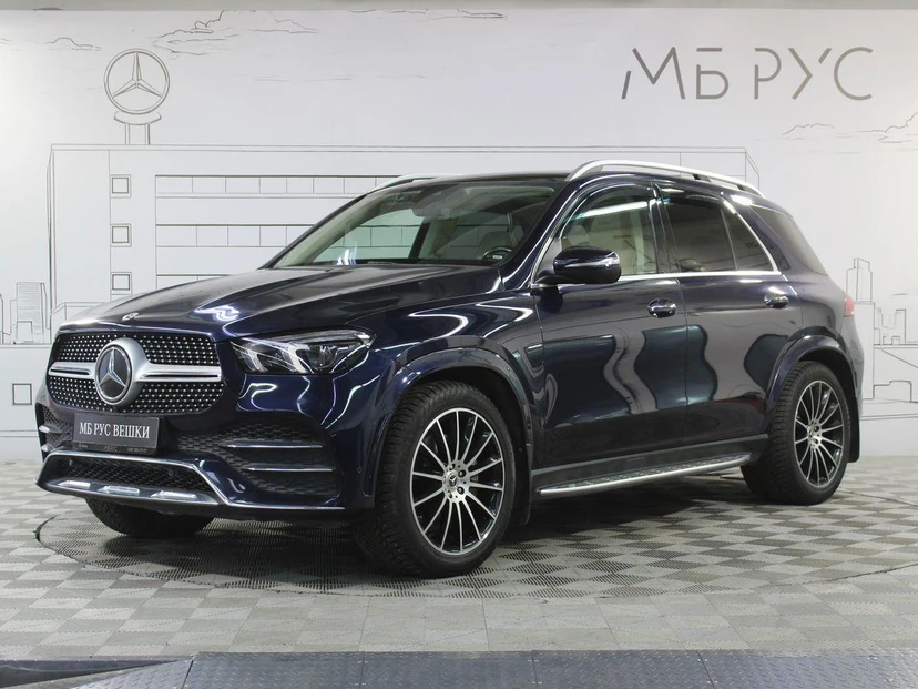 Mercedes-Benz GLE II поколение (V167) 450 3.0 AT 4Matic (367 л.с.) Sport Plus Синий 2021 с пробегом 74 250 км