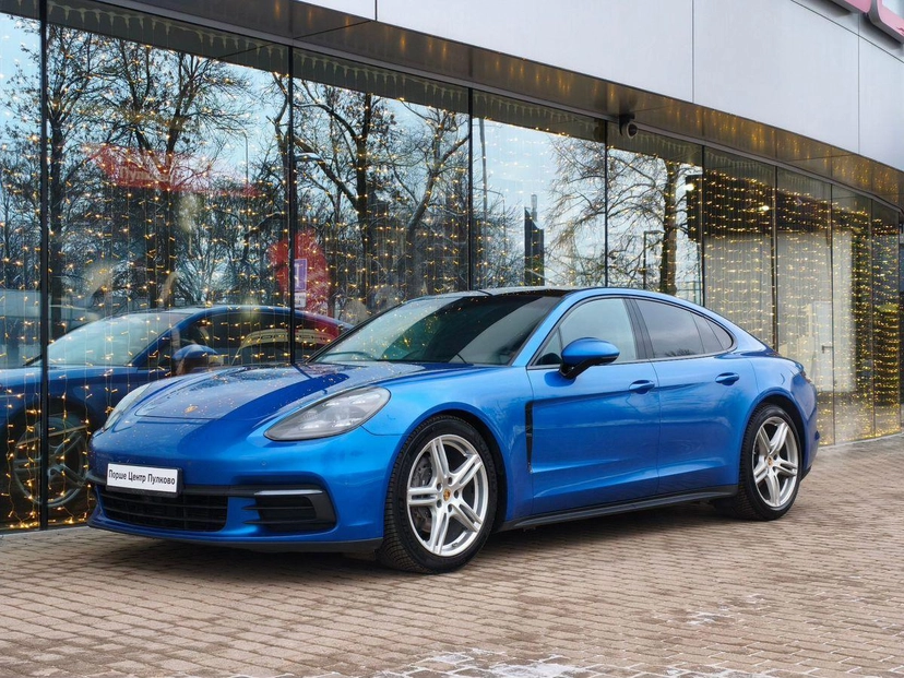 Автомобиль Porsche Panamera II поколение 4 3.0 AMT 4WD (330 л.с.) Base Синий 2018 с пробегом 156 382 км