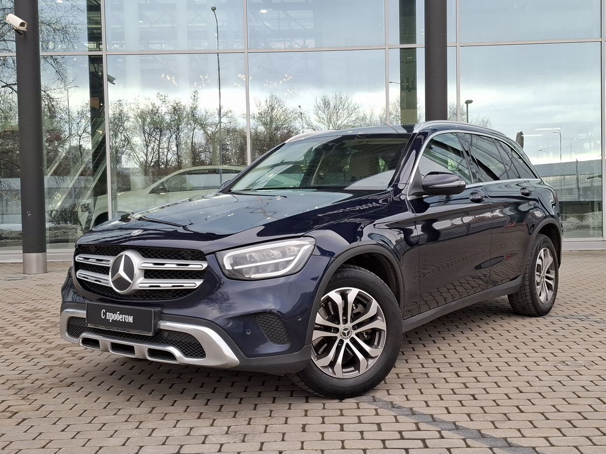 Автомобиль Mercedes-Benz GLC I (X253) [рестайлинг] 220 2.0d AT 4Matic (194 л.с.) Premium Синий 2021 с пробегом 141 833 км