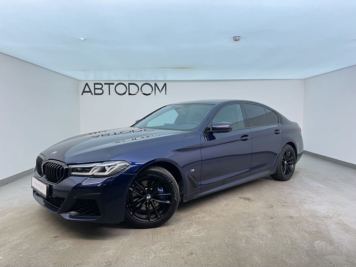 Автомобиль BMW 5 серии VII (G30/G31) [рестайлинг] 530 3.0d AT 4WD (249 л.с.) M Sport Pro Синий 2021 с пробегом 90 244 км