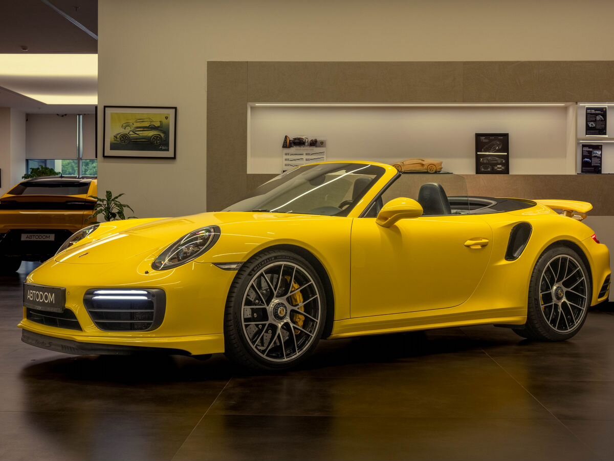 Porsche 911 VII (991) [рестайлинг] Turbo S 3.8 AMT 4WD (580 л.с.) Turbo S Жёлтый 2016 с пробегом 57 673 км