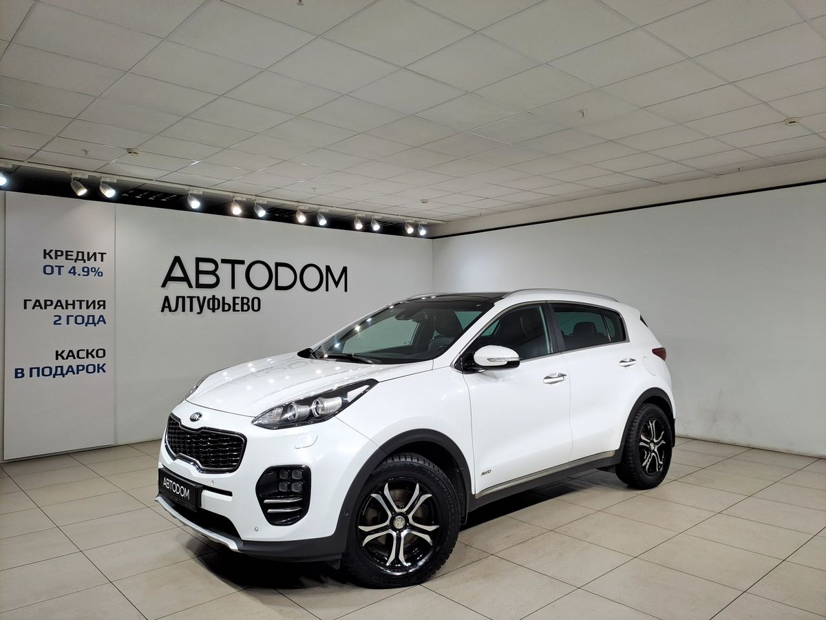 Автомобиль Kia Sportage III [рестайлинг] 2.0d AT 4WD (184 л.с.) Premium Белый 2016 с пробегом 144 027 км