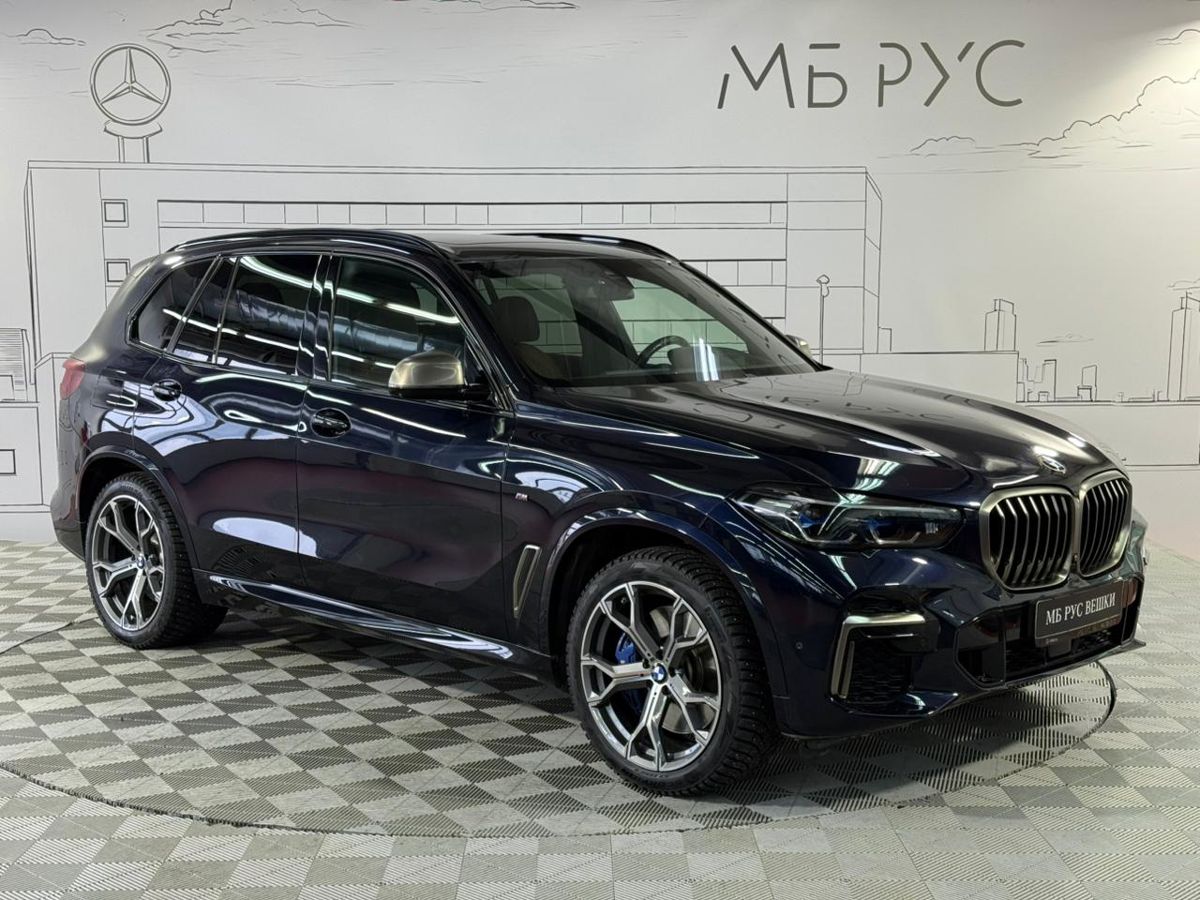 Автомобиль BMW X5 IV поколение (G05) M50 4.4 AT 4WD (530 л.с.) Base Синий 2022 с пробегом 42 000 км