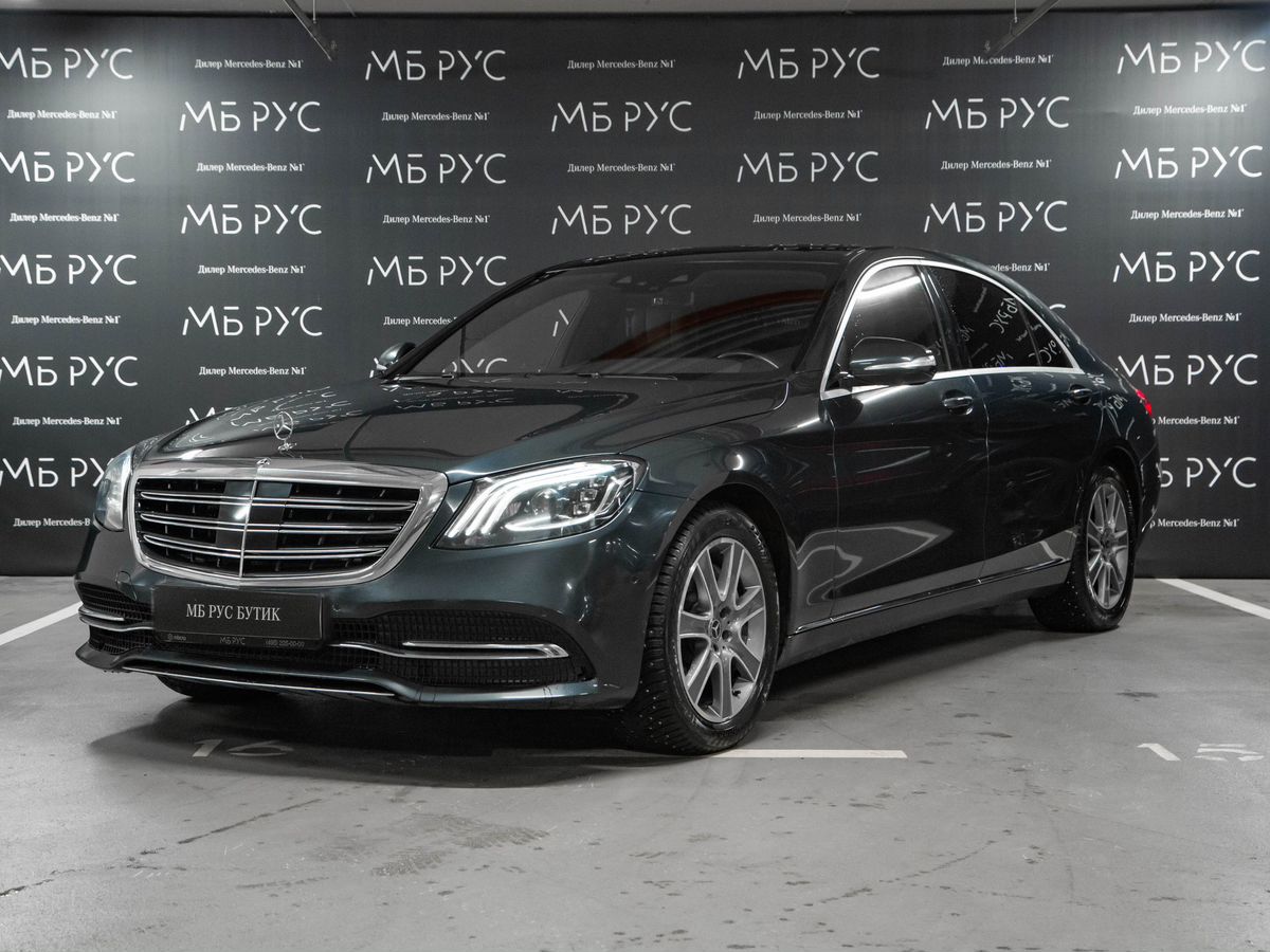 Mercedes-Benz S-Класс VI (W222/C217) [рестайлинг] 450 3.0 AT 4Matic (367 л.с.) Base Чёрный 2018 с пробегом 154 000 км