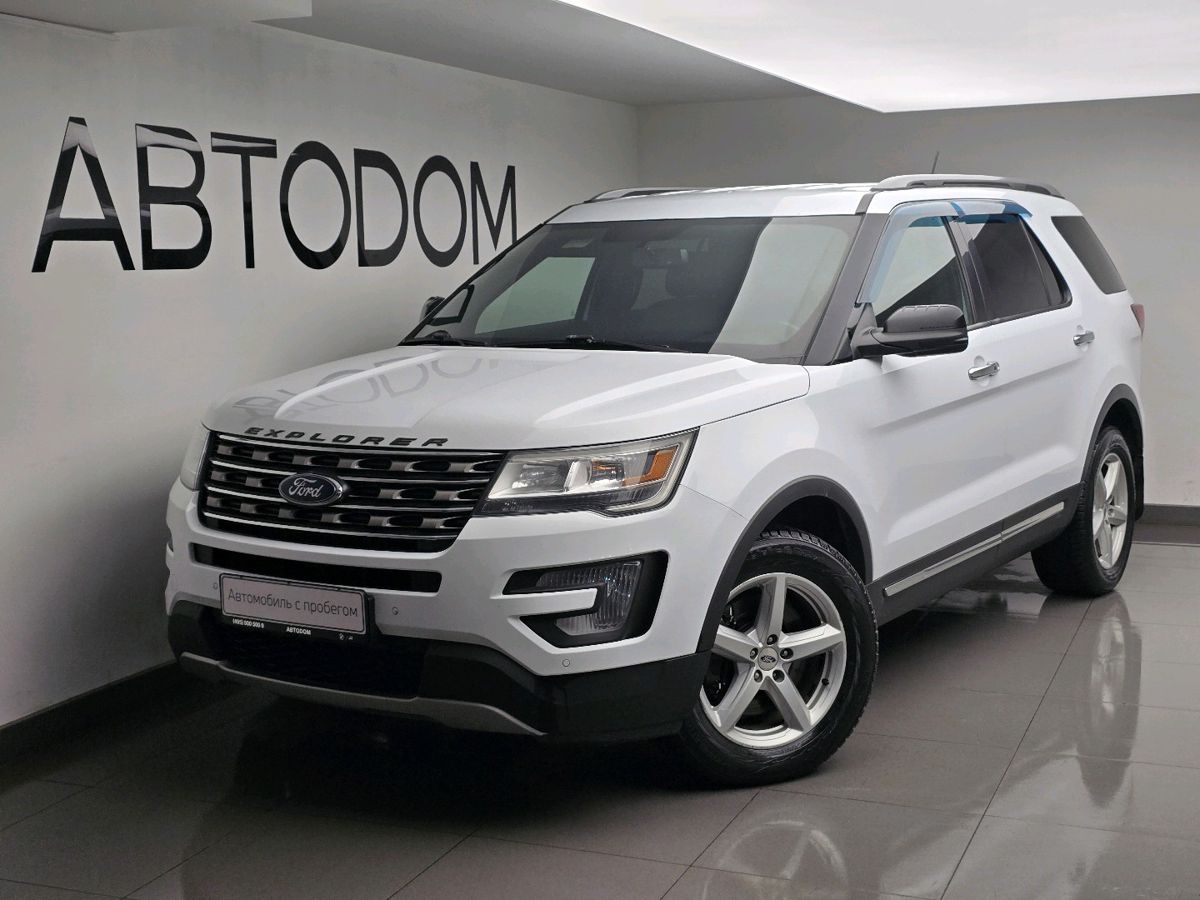 Автомобиль Ford Explorer V [рестайлинг] 3.5 AT 4WD (249 л.с.) XLT Белый 2017 с пробегом 268 384 км