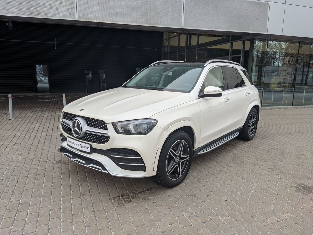 Автомобиль Mercedes-Benz GLE II поколение (V167) 450 3.0 AT 4WD (367 л.с.) Sport Plus Белый 2019 с пробегом 67713 км