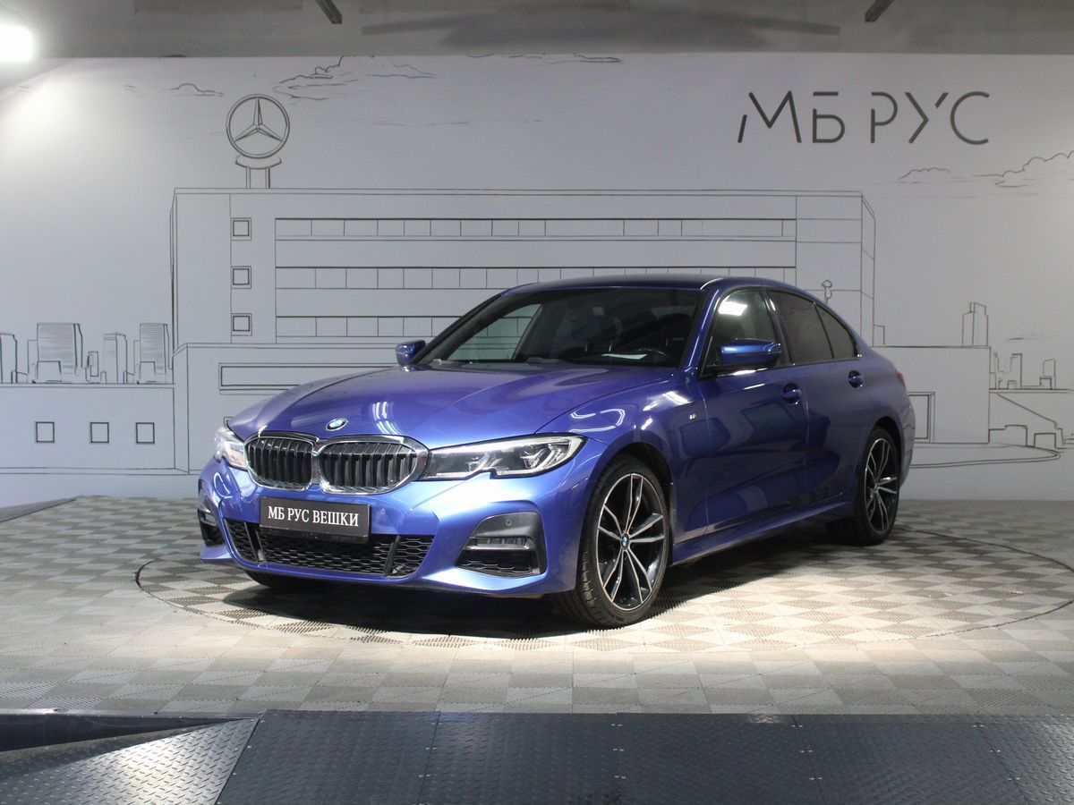 BMW 3 серии VII поколение (G20/G21/G28) 320 2.0d AT 4WD (190 л.с.) M Sport Синий 2020 с пробегом 50 000 км