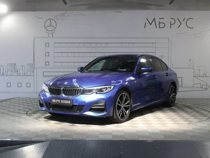 BMW 3 серии VII поколение (G20/G21/G28) 320 2.0d AT 4WD (190 л.с.) M Sport Синий 2020 с пробегом 50 000 км