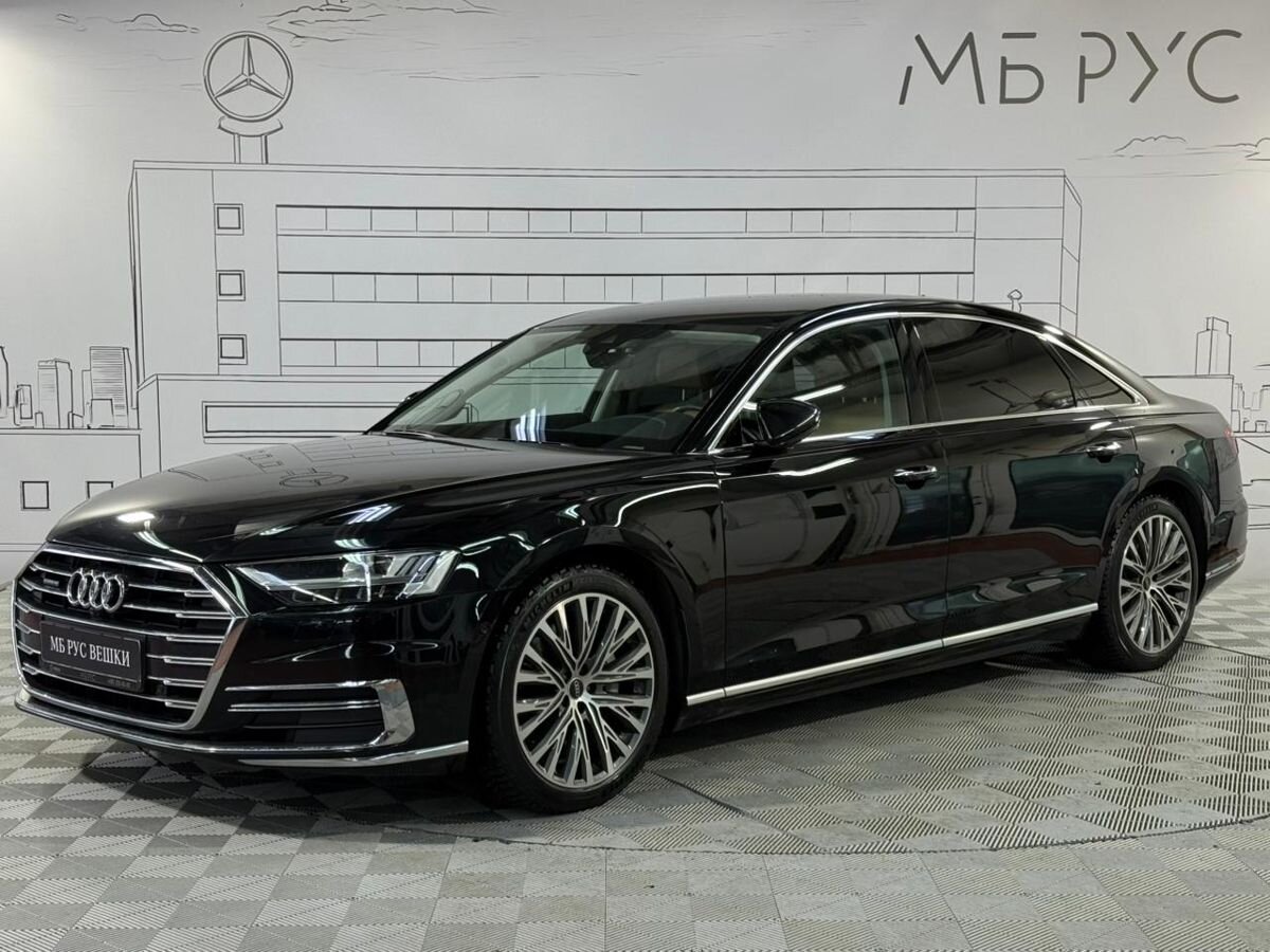 Автомобиль Audi A8 IV поколение (D5) 3.0 AT 4WD (340 л.с.) Business Чёрный 2022 с пробегом 41 000 км