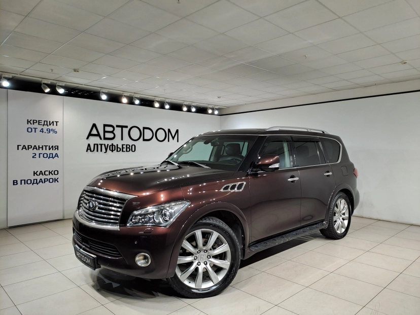 Автомобиль Infiniti QX56 II поколение 5.6 AT 4WD (405 л.с.) Hi-Tech Коричневый 2012 с пробегом 192 737 км