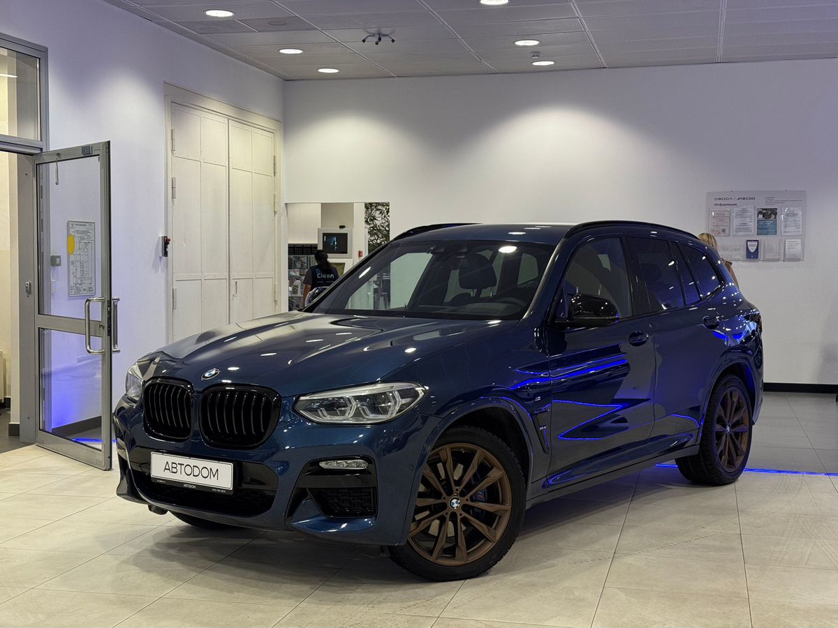 Автомобиль BMW X3 III поколение (G01) M40 3.0d AT 4WD (326 л.с.) Base Синий 2019 с пробегом 192 873 км