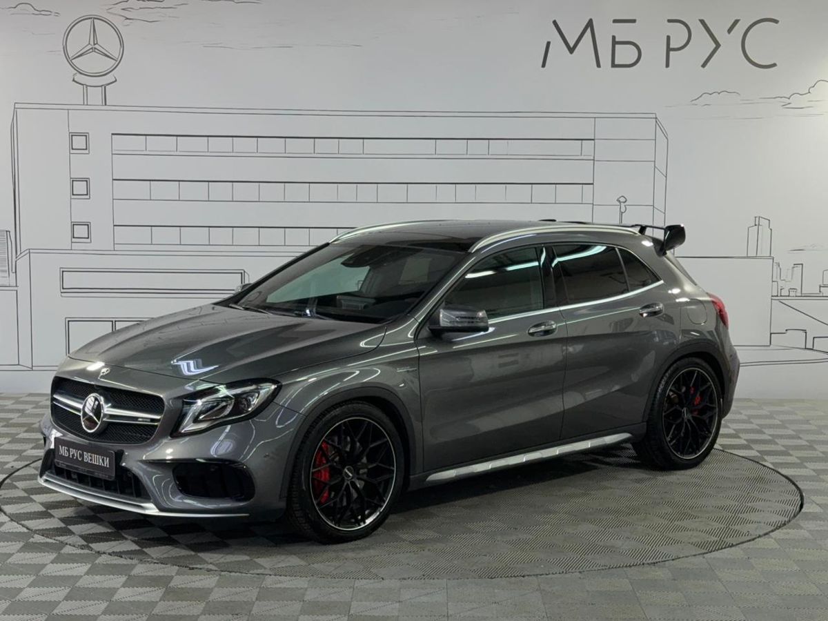 Автомобиль Mercedes-Benz GLA AMG I (X156) [рестайлинг] 45 AMG 2.0 AMT 4Matic (381 л.с.) Особая серия Серый 2018 с пробегом 42 479 км