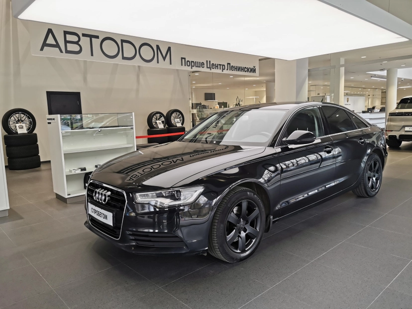 Автомобиль Audi A6 IV поколение (C7) 2.0 CVT (180 л.с.) Base Чёрный 2014 с пробегом 166 969 км