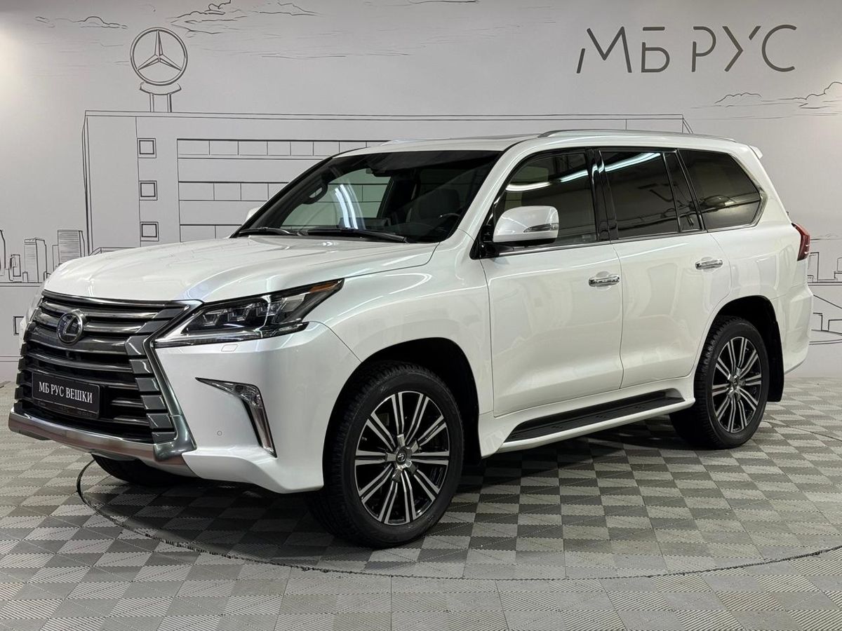Автомобиль Lexus LX III [2-й рестайлинг] 5.7 AT 4WD (367 л.с.) Luxury 21+ Белый 2021 с пробегом 45 285 км