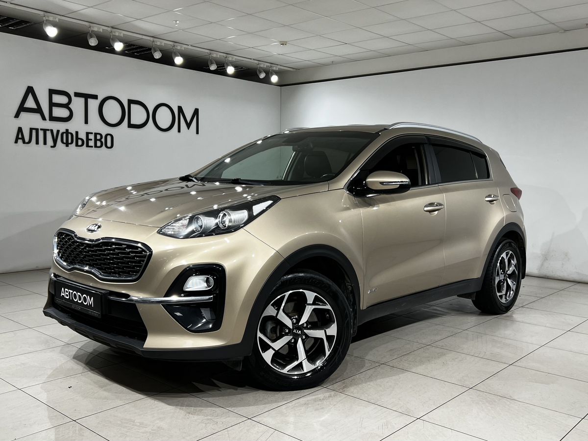 Kia Sportage IV [рестайлинг] 2.0 AT 4WD (150 л.с.) Prestige (2018-2019) Бежевый 2019 с пробегом 131 719 км
