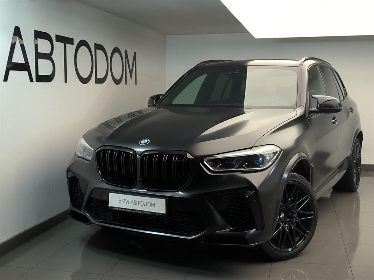 Автомобиль BMW X5 M III поколение (F95) 4.4 AT 4WD (600 л.с.) SE Чёрный 2021 с пробегом 49 050 км